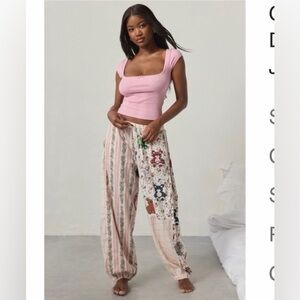NWT Out From Under Urban outfitters In Your Dreams patchwork Lounge Jogger  M